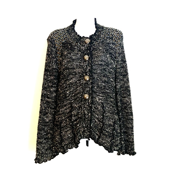 BCBG Max Azria // Studded Crochet Blazer Medium - Picture 3 of 12